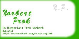 norbert prok business card
